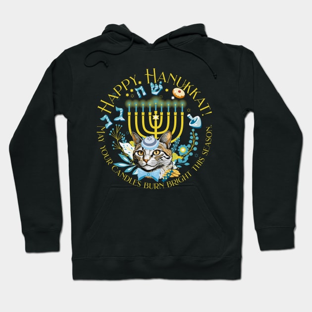 Happy Hanukkah Hanukkat Dreidel Jewish Christmas Menorah Hoodie by alcoshirts